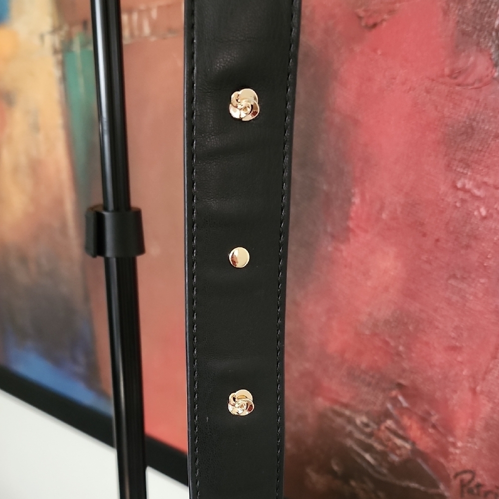 Ted Baker Black Crossbody Bag Studded Strap Mini Structured Leather Purse - Picture 4 of 11